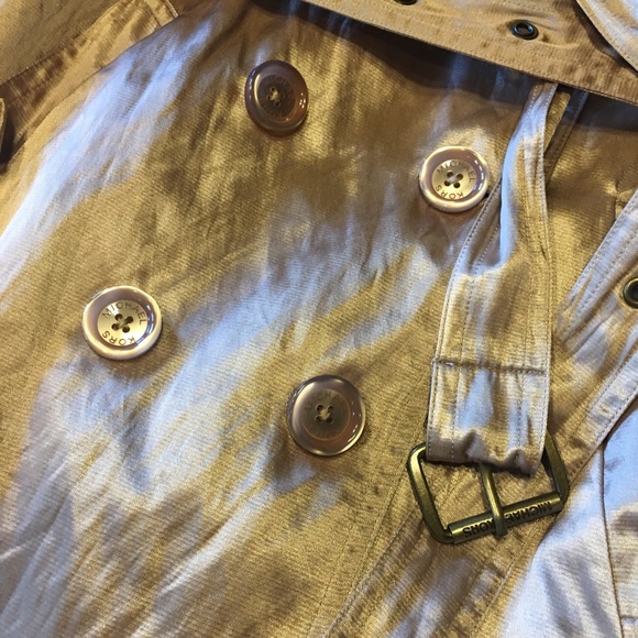 Michael Kors Metallic Gold Trench Coat M - Picture 2 of 14